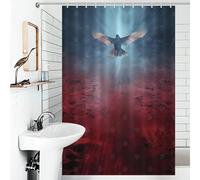 POLIUAWS Dove Descends from The Sky Hilarious Bath Curtain Quick Drying Proof Resistant Shower Curtain Waterproof Mould for Home Bathroom Toile Hotel Decor 46.85x70.87Inch（119x180cm）