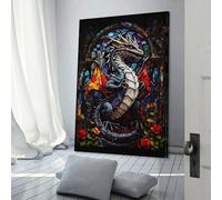 POLIUAWS Draconian Dragon Abstract Wall Pictures Living Room Bedroom Large Pictures 20x30inch(50x75cm)