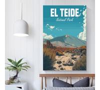 POLIUAWS El Teide National Park Wall Decorations for Bedrooms for Home Walls Canvas Art 12x18inch(30x45cm)