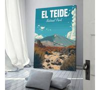 POLIUAWS El Teide National Park Wall Prints for Living Room Bedroom Modern Wall Art 08x12inch(20x30cm)
