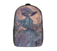 POLIUAWS Enchanted Elegance A Fantasy Fashion Illustration 3D Printed Kids School Bag Rucksacks Children's School Fashion Casual Back Pack High Capacity Travel Book Bags Backpack for Kids 17inch