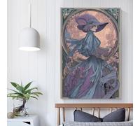 POLIUAWS Enchanted Elegance A Fantasy Fashion Illustration Canvas Wall Art Bedroom for Teens Girl Women Living Room Decoration Wall Decoration 24x36inch(60x90cm)
