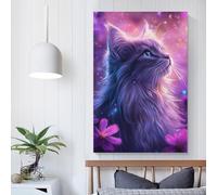 POLIUAWS Enchanted Feline Gaze -1 Wall Canvas Art for Bedroom for Living Room Kids Children Girl Boys Birthday Party Gift Large Wall Art 24x36inch(60x90cm)