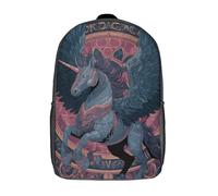 POLIUAWS Enchanted Winged Unicorn Rucksacks 3D Printed Children Backpacks Backpacks Fashion Casual Daypack Cute Travel Bags Outdoor Casual Daypack for Boy And Girl 17inch