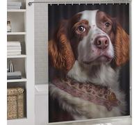 POLIUAWS English Springer Spaniel Shower Curtains Mould Proof Waterproof Polyester Fabric Modern Fabric Bathroom Decor Set for Bathroom Bathtub Apartment Decor 64.17x70.87Inch（163x180cm）