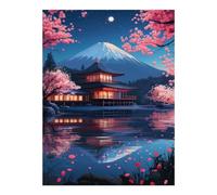 POLIUAWS Epic Scenic Reflection DIY Diamond Art Kits Adults for Leisure Time 5D DIY Full Drill Crystal Art Crafts 12"x16" Diamond Painting