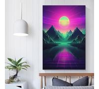 POLIUAWS Ethereal Retrowave Odyssey Vintage Cover Poster Decorative Painting Canvas Wall Posters And Art Picture Print Modern Family Bedroom Decor Posters 24x36inch(60x90cm)