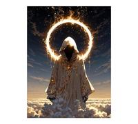 POLIUAWS Faceless Celestial Being DIY Diamond Art Kits Adults for Home Wall Decor Relaxing Fun Gem Arts and Crafts 12"x16" Diamond Painting