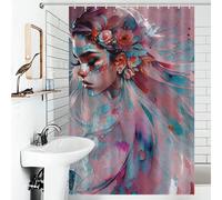 POLIUAWS Fae Flower Child Waterproof Fabric Hilarious Bath Curtain with Hooks for Bathroom with Hooks 46.85x70.87Inch（119x180cm）