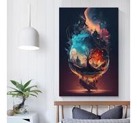 POLIUAWS Fantasy Landscapes Wall Decoration For Teens Game Boys Room Wall Decor 16x24inch(40x60cm) Bedroom Wall Art