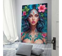 POLIUAWS Floral Anime Portrait Decorations for Living Room Kids Children Girl Boys Birthday Party Gift Large Canvas Wall Art for Living Room 08x12inch(20x30cm)