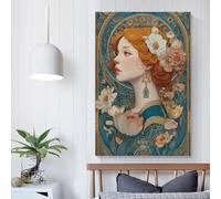 POLIUAWS Floral Elegance Portrait Custom Canvas Prints for Rustic Bath Decor Artwork 12x18inch(30x45cm)