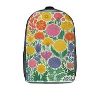 POLIUAWS Floral Thank You Children's School Backpack Fashion Casual Children's Backpacks 3D Printed School Bags Boy School Backpack Large Backpack 17inch