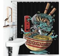 POLIUAWS Food Dragon Bath Shower Curtains Mildew with Hooks Waterproof Fabric Bath Curtains for Shower for Bathroom with Hooks 56.30x70.87Inch（143x180cm）