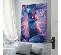 POLIUAWS Fox in Bloom Living Room Wall Art for Living Room Bedroom Large Wall Art 20x30inch(50x75cm)