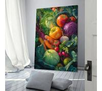 POLIUAWS Fresh Harvest Variety Pack Wall Canvas for Living Room Cute Room Decor Ready to Hang Living Room Paintings 20x30inch(50x75cm)