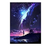 POLIUAWS Galaxy Comet Twilight Diamond Art Kits Adults for Home Wall Decor Relaxing Fun 5D DIY Crystal Art with Diamonds Gem Art 12"x16" Diamond Painting