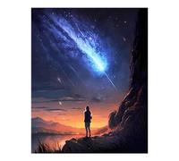 POLIUAWS Galaxy Twilight Landscape Diamond Painting 5D DIY Full Drill Crystal Art Crafts Diamond Painting Kits Adults for Home Wall Decor Gifts 16"x20"
