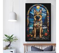POLIUAWS German Shepherd Poster Canvas Wall Art Poster Decorative Modern Home Print Picture Artworks Posters Art Canvas Prints 16x24inch(40x60cm)