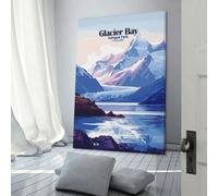 POLIUAWS Glacier Bay National Park Alaska Bathroom Prints for Walls For Teens Game Boys Room Wall Decor Artwork 08x12inch(20x30cm)