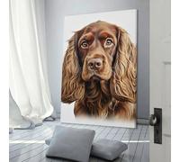 POLIUAWS Golden Cocker Spaniel Portrait Wall Canvas for Living Room For Home Modern Decoration Canvas Art 12x18inch(30x45cm)