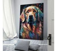 POLIUAWS Golden Retriever Style 5 Poster Vintage Art Cover Room Decor Aesthetic Bedroom Decor Canvas Posters For Bedroom 20x30inch(50x75cm)