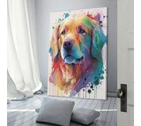 POLIUAWS Golden Retriever Style 7 Painted Effect Canvas Painting Modern Wall Home Office Decor Wedding PosterHome Decor- 12x18inch(30x45cm)