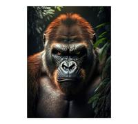 POLIUAWS Gorilla Generative AI Diamond Painting Kits Adults for Adults Beginner Gem Art Kit and Crafts 12"x16" Diamond Painting