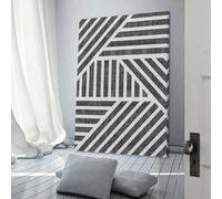 POLIUAWS Gray Lines 4 Bedroom Wall Art for Rustic Bath Decor Modern Wall Art 12x18inch(30x45cm)
