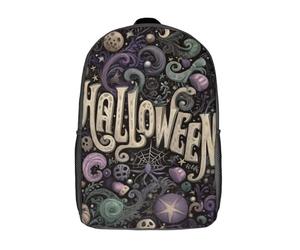 POLIUAWS Halloween Spooky Night Children's Backpacks School Backpack 3D Printed Bag Bookbag for Kids Travel Rucksacks Boy Girl Book Bags Kids School Bag 17inch