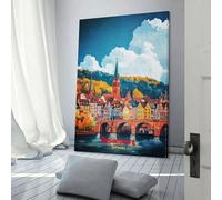 POLIUAWS Heidelberg Art Poster Posters Prints For Home Bedroom Toilet Bathroom Wall Decor Wall Art Canvas Birthday Couple Celebrating 20x30inch(50x75cm)