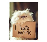 POLIUAWS I Hate Work DIY Diamond Art Kits Adults for Leisure Time Gem Art Kit and Crafts 12"x16" Diamond Painting