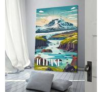 POLIUAWS Icelandic Serenity Painted Effect Canvas Painting Modern Wall Home Office Decor Wedding PosterHome Decor- 24x36inch(60x90cm)