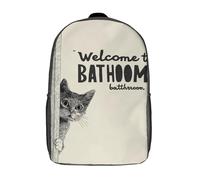 POLIUAWS Kids School Backpack 3D Printed Cute Travel Bags P Boo Bathroom -1 Children Backpacks Outdoor Casual Daypack Poster Backpacks for Girls Women 17inch
