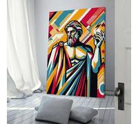 POLIUAWS King of The Gods Zeus Canvas Poster Wall Art Living Room Aesthetic Bedroom Decor Gift for Friend 08x12inch(20x30cm)