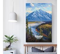 POLIUAWS Kluane National Park Canada Landscape Wall Prints for Living Room Bedroom Modern Wall Art 08x12inch(20x30cm)