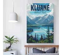 POLIUAWS Kluane National Park Wall Pictures Living Room Living Room & Bathroom Decor Wall Art Canvas 24x36inch(60x90cm)