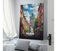 POLIUAWS Krakow, Poland Street View Wall Art for Bedroom For Teens Game Boys Room Wall Decor Paintings Wall Art 16x24inch(40x60cm)