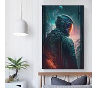 POLIUAWS Last Astronaut Toilet Wall Art for Living Room Kids Children Girl Boys Birthday Party Gift 20x30inch(50x75cm) House Decoration for Living Room
