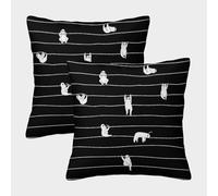 POLIUAWS Lazy Sloth Toddler Pillow Cases for Hair And Skin Breathable Standard Pillow Case 2 Pack 40x40cm