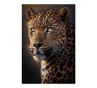 POLIUAWS Leopard AI Generative Diamond Art Kits Adults for Adults Beginner 5D DIY Full Drill Accessories Tools Kit 8"x12" Diamond Painting
