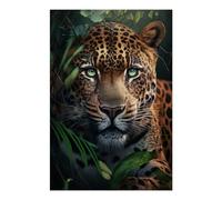 POLIUAWS Leopard Generative AI DIY Diamond Art Kits Adults for Home Wall Decor Relaxing Fun Gem Arts and Crafts 8"x12" Diamond Painting