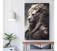 POLIUAWS Lion Fairy Tale Print Wall Art for Adults Canvas Artwork for Gifts from Kids Home Decor Living Room Bedroom Birthday Gifts Women 12x18inch(30x45cm)