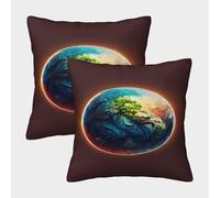 POLIUAWS Lonely Planet Cheap Pillows for Office Car Wrinkle Pillow Slips 50x50cm