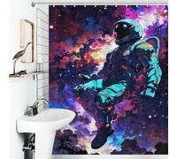 POLIUAWS Lost in The Cosmic Ballet Washable Waterproof Cloth Fabric Modern Fabric Bathroom Decor Set for Shower Bath Curtain Wet Room 56.30x70.87Inch（143x180cm）