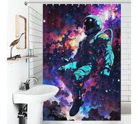 POLIUAWS Lost in The Cosmic Ballet Waterproof Fabric Hilarious Bath Curtain with Hooks for Bathroom with Hooks 46.85x70.87Inch（119x180cm）