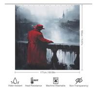 POLIUAWS Lost in The Distance Shower Curtains Mould Proof Quick Drying Proof Resistant Bath Curtains for Shower for Bathroom Bathtub Apartment Decor 69.69x70.87Inch（177x180cm）