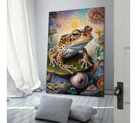 POLIUAWS Luminous Leopard Frog Poster Wall Decoration Nordic Retro Poster Modern Home Decor Art Canvas Prints Birthday Gifts Women 12x18inch(30x45cm)