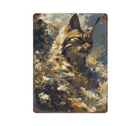 POLIUAWS Lynx Lush Metal Retro Wall Poster Decor Man Cave 15.7"x11.8"