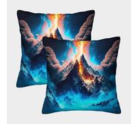 POLIUAWS Martian Eruption Silky Pillowcase for Hair And Skin Square Decorative Large Pillow Cases 45x45cm